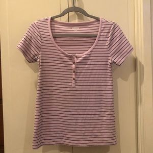 Old Navy, Pink, Striped, Button Up (S)